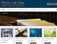 Tablet Screenshot of dutellawfirm.com